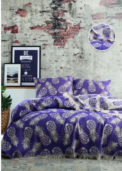 Покрывало ANANAS BED SPREAD цвет фиолетовый (VIOLET)