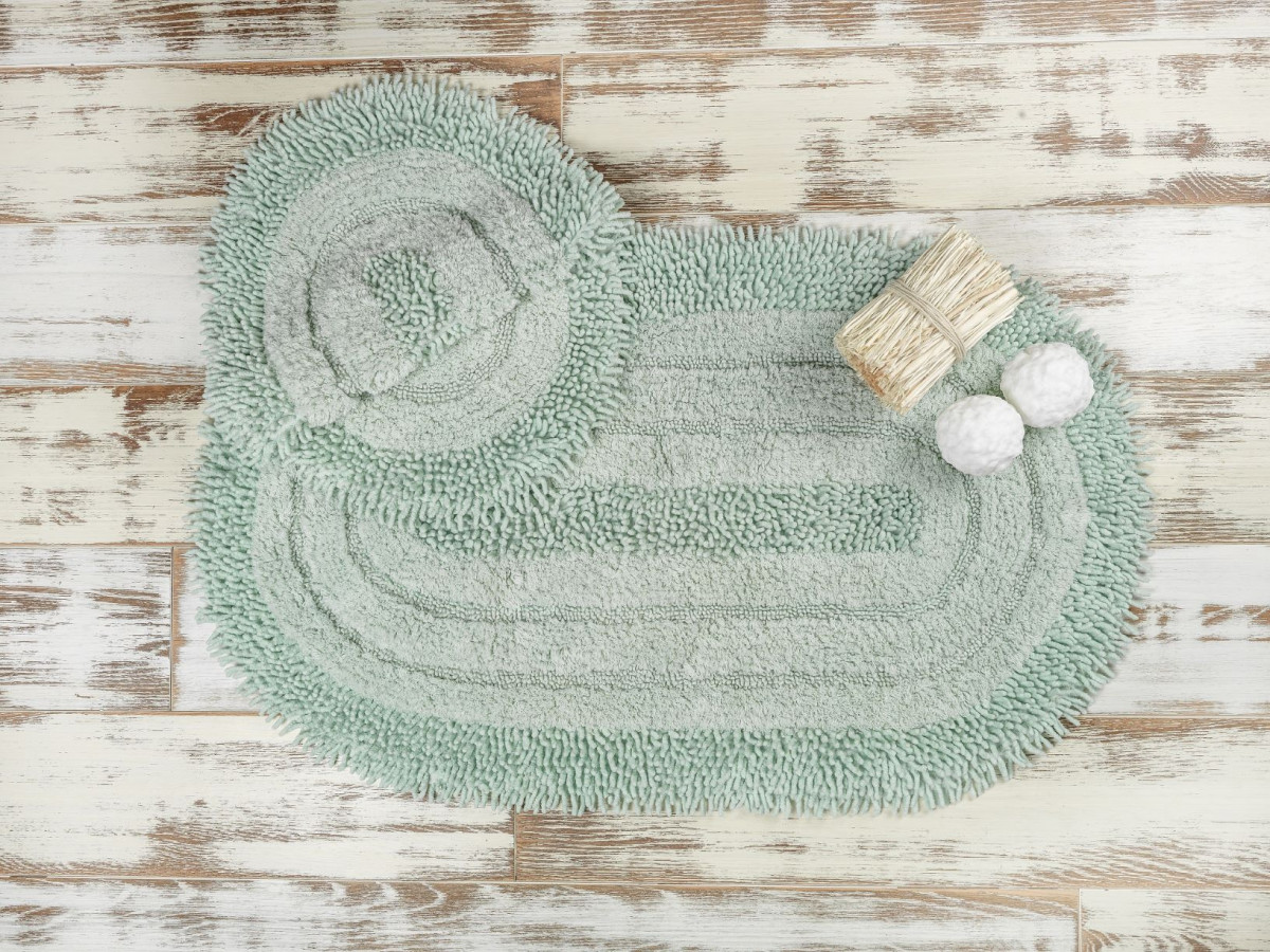 SHINE GREEN (ментоловый) Набор ковриков для ванной комнаты