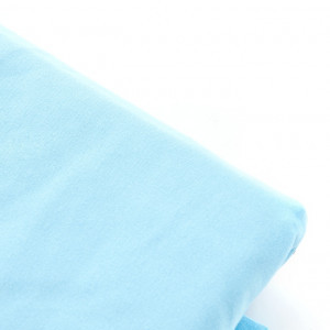 Простынь на резинке микрофибра голубая (L)