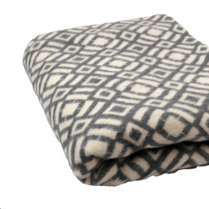 Одеяло шерстяное Жаккард арт.6 85%шерсть, 15%ПЕ (серый)